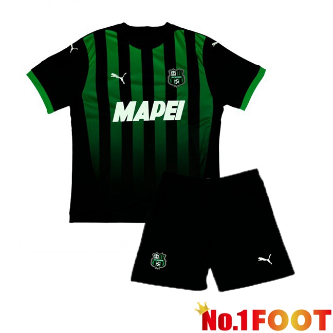 US Sassuolo Kids Home Soccer Jersey Green Black 2024/2025