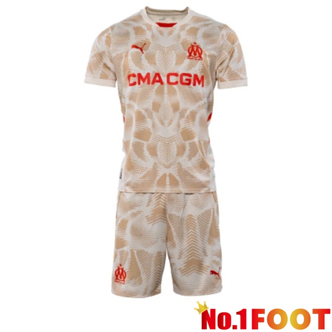 Marseille OM Kids Goalkeeper Soccer Jersey Orange 2024/2025