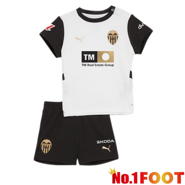 Valencia CF Kids Home Soccer Jersey White 2024/2025 - Click Image to Close