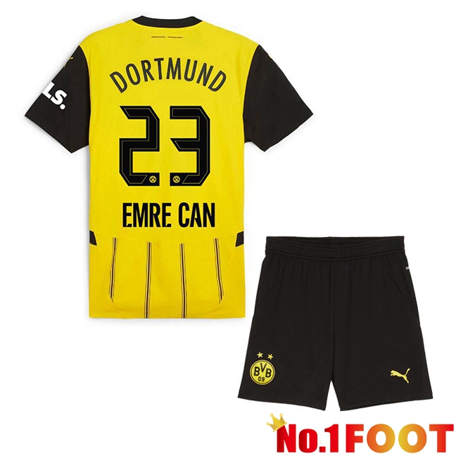 Dortmund BVB (Emre Can 23) Kids Home Soccer Jersey Yellow 2024/2025