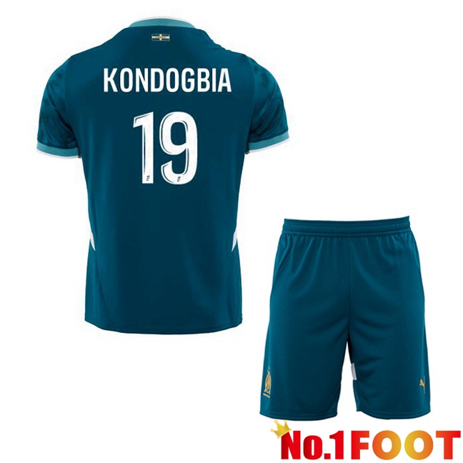 Marseille OM (KONDOGBIA 19) Kids Away Soccer Jersey Blue 2024/2025