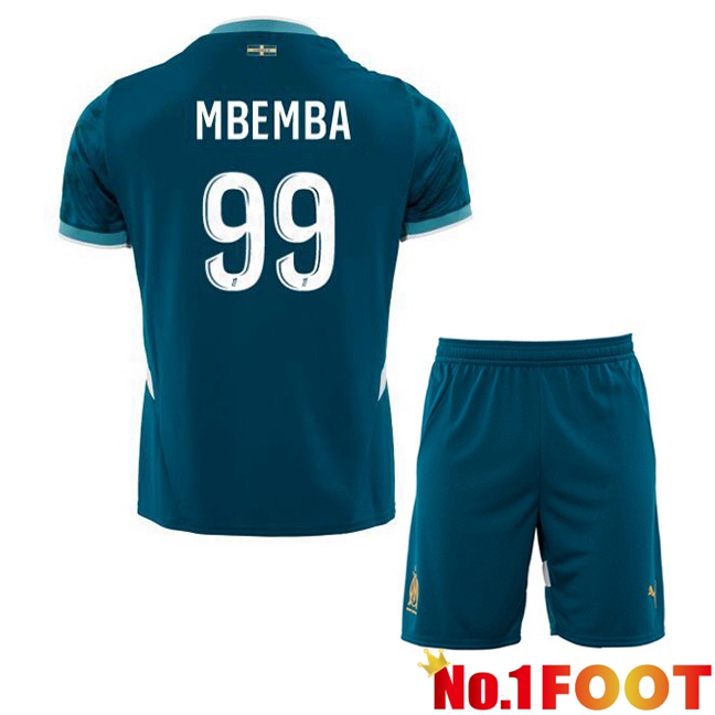 Marseille OM (MBEMBA 99) Kids Away Soccer Jersey Blue 2024/2025