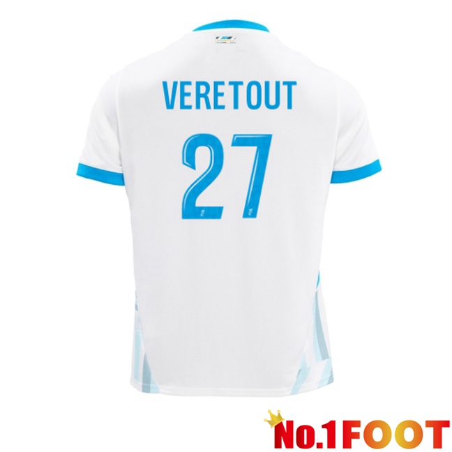 Marseille OM (VERETOUT 27) Home Soccer Jersey White 2024/2025