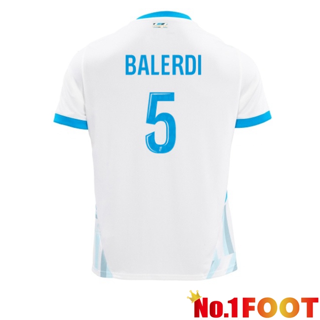 Marseille OM (BALERDI 5) Home Soccer Jersey White 2024/2025