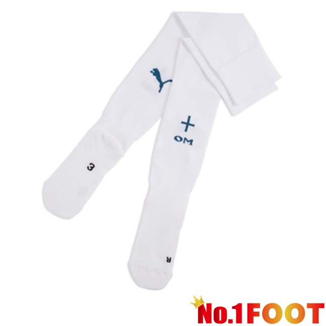 Marseille OM Home Soccer Socks White 2024/2025