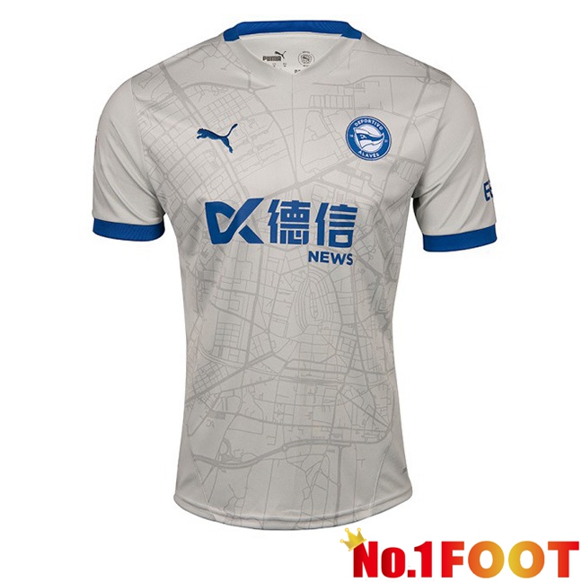 Deportivo Alaves Away Soccer Jersey Grey 2024/2025