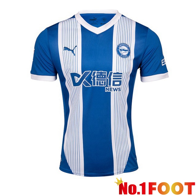 Deportivo Alaves Home Soccer Jersey Blue White 2024/2025