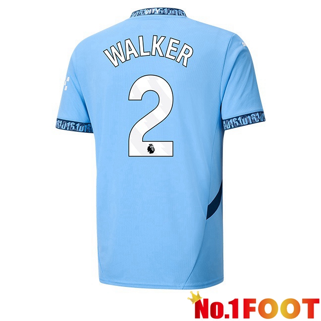 Manchester City (Kyle Walker 2) Home Soccer Jersey Blue 2024/2025