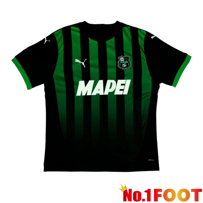 US Sassuolo Home Soccer Jersey Green Black 2024/2025 - Click Image to Close