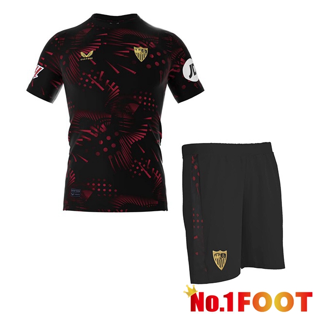 Sevilla FC Kids Third Soccer Jersey Black 2024/2025