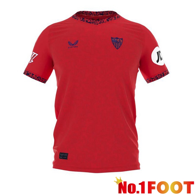 Sevilla FC Away Soccer Jersey Red 2024/2025