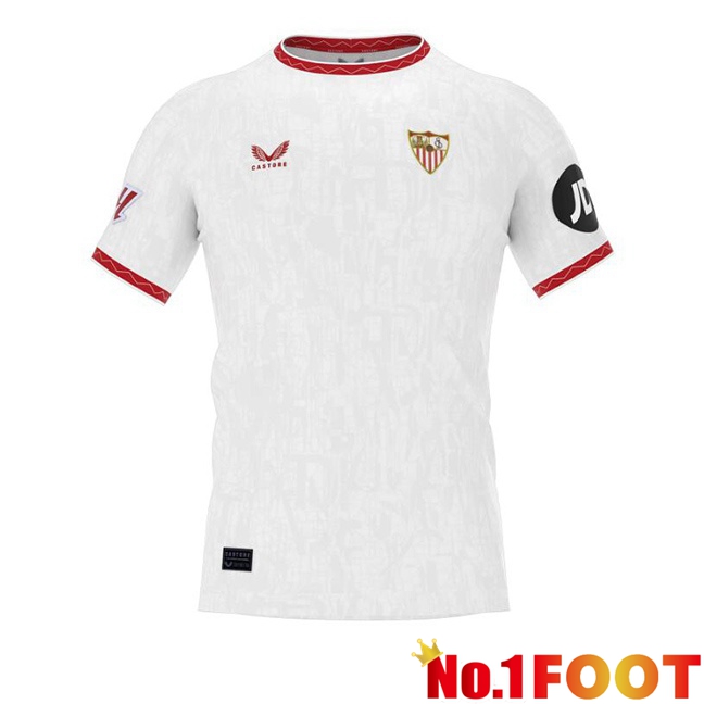 Sevilla FC Home Soccer Jersey White 2024/2025 - Click Image to Close