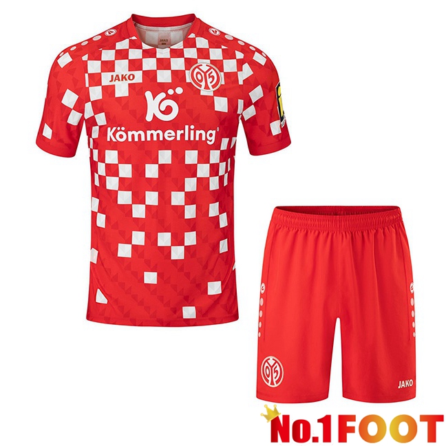 FSV Mainz 05 Kids Home Soccer Jersey Red 2024/2025