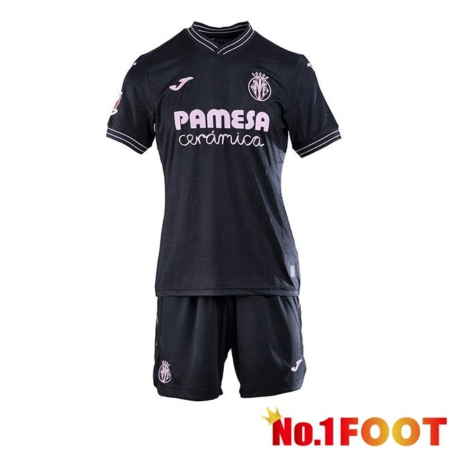 Villarreal Kids Third Soccer Jersey Black 2024/2025