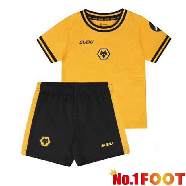 Wolves Kids Home Soccer Jersey Yellow 2024/2025