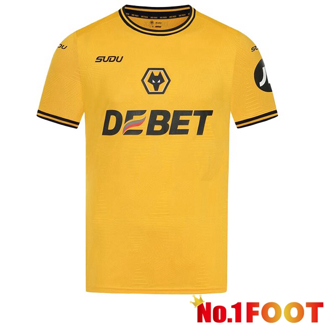 Wolves Home Soccer Jersey Yellow 2024/2025