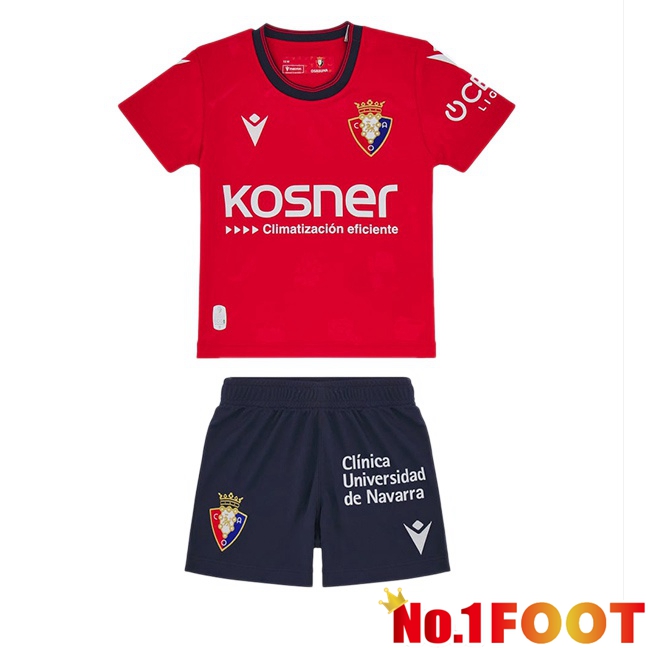 CA Osasuna Kids Home Soccer Jersey Red 2024/2025