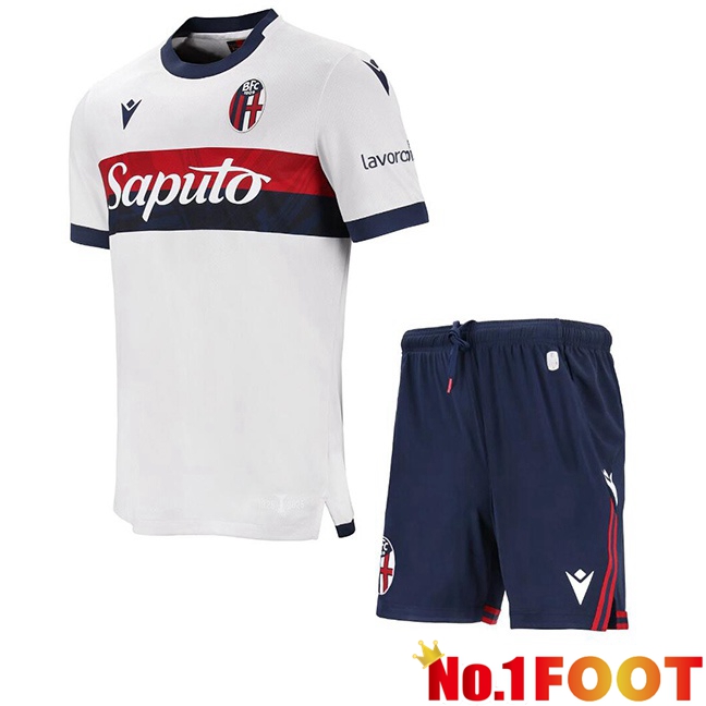 Bologna Kids Away Soccer Jersey White 2024/2025