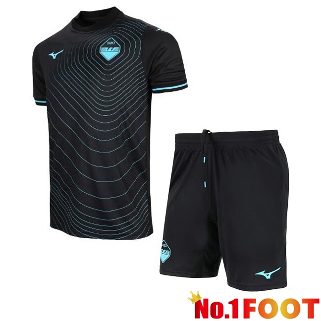 SS Lazio Kids Away Soccer Jersey Black 2024/2025