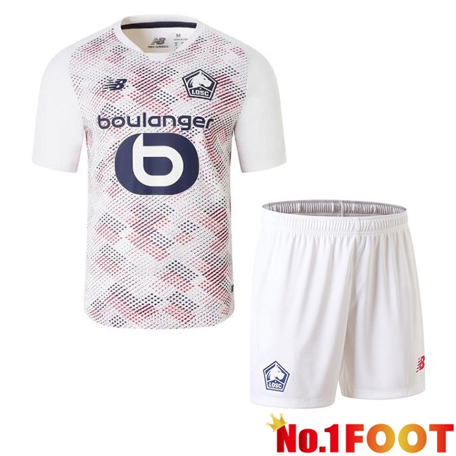 Lille OSC Kids Away Soccer Jersey White 2024/2025