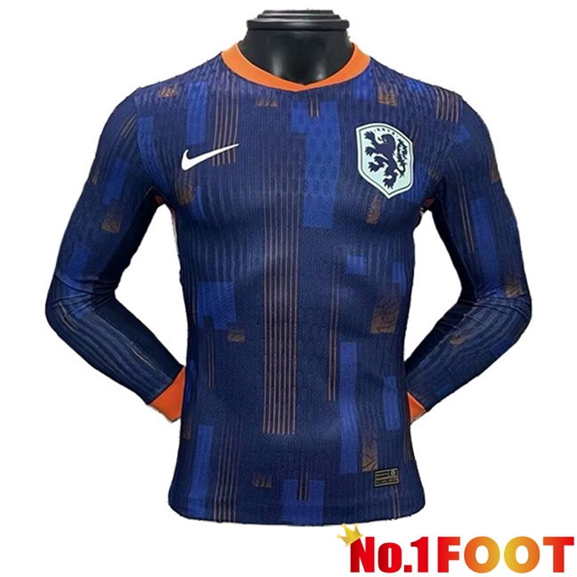 Netherlands Away Soccer Jersey Long sleeve UEFA Euro 2024