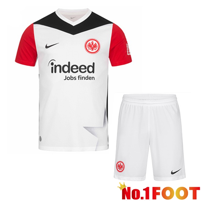 Eintracht Frankfurt Kids Home Soccer Jersey White Red 2024/2025