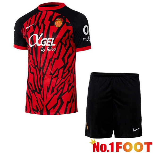 RCD Mallorca Kids Home Soccer Jersey Red 2024/2025