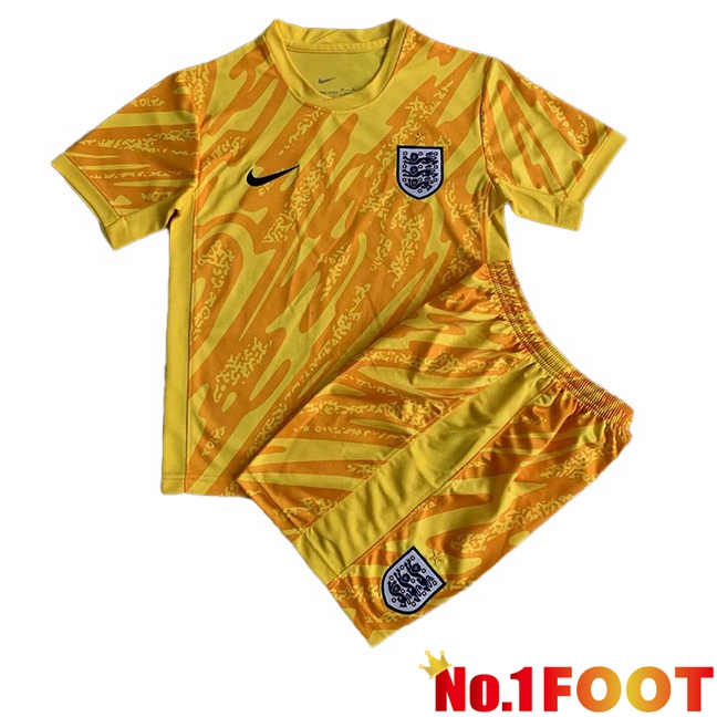 England Kids Goalkeeper Soccer Jersey Yellow 2024/2025