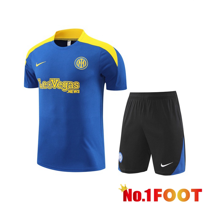 Inter Milan kit Training T Shirt + Shorts Blue 2024/2025