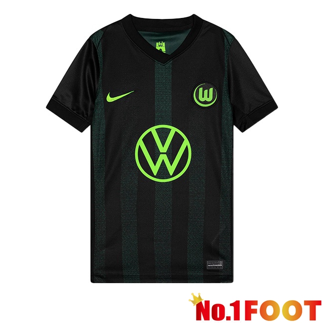 Vfl Wolfsburg Away Soccer Jersey Black 2024/2025