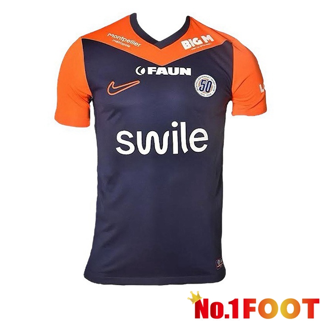 Montpellier HSC Home Soccer Jersey Blue Orange 2024/2025