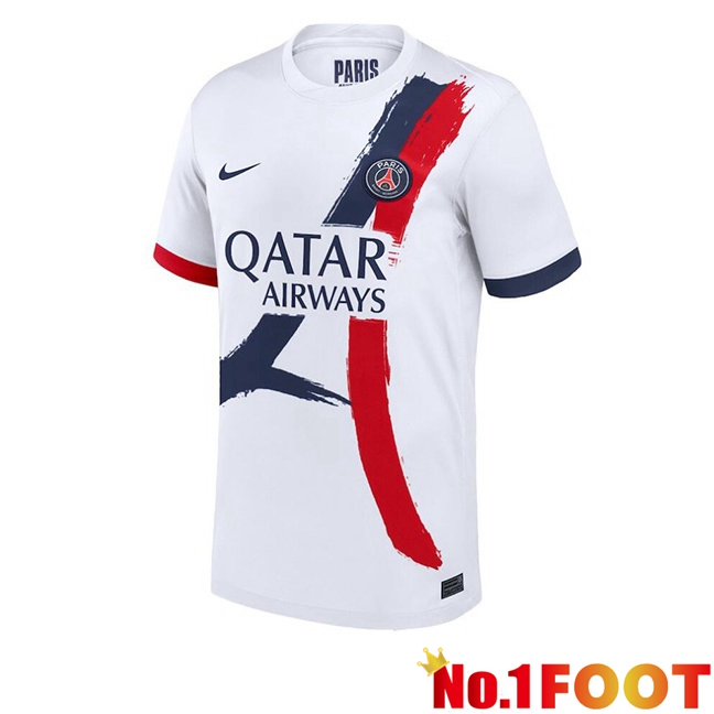 Paris PSG Away Soccer Jersey White 2024/2025