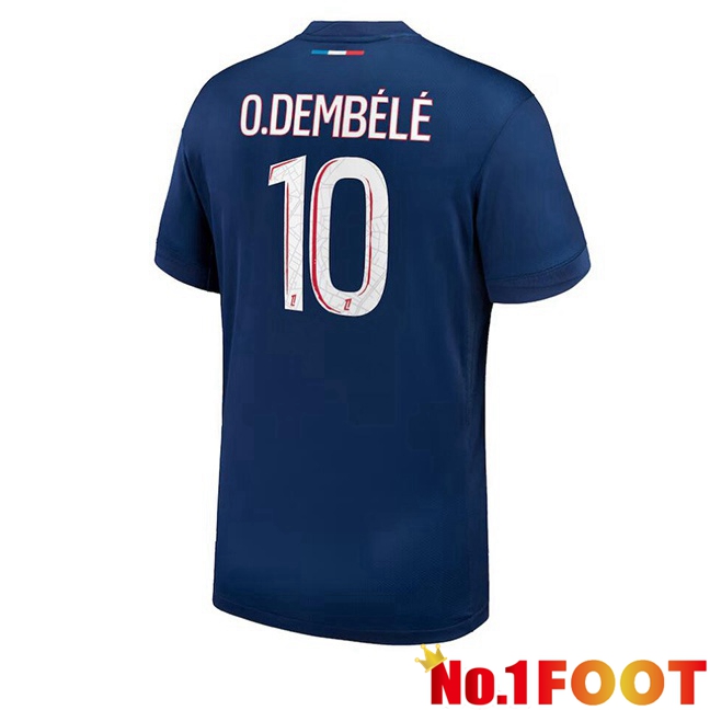 Paris PSG (O.Dembélé 10) Home Soccer Jersey Blue Royal 2024/2025