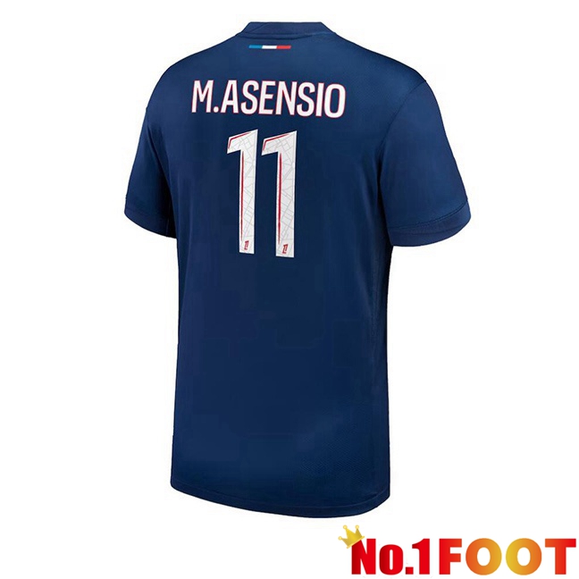 Paris PSG (M.Asensio 11) Home Soccer Jersey Blue Royal 2024/2025