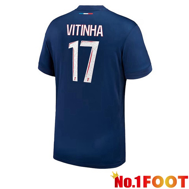 Paris PSG (Vitinha 17) Home Soccer Jersey Blue Royal 2024/2025