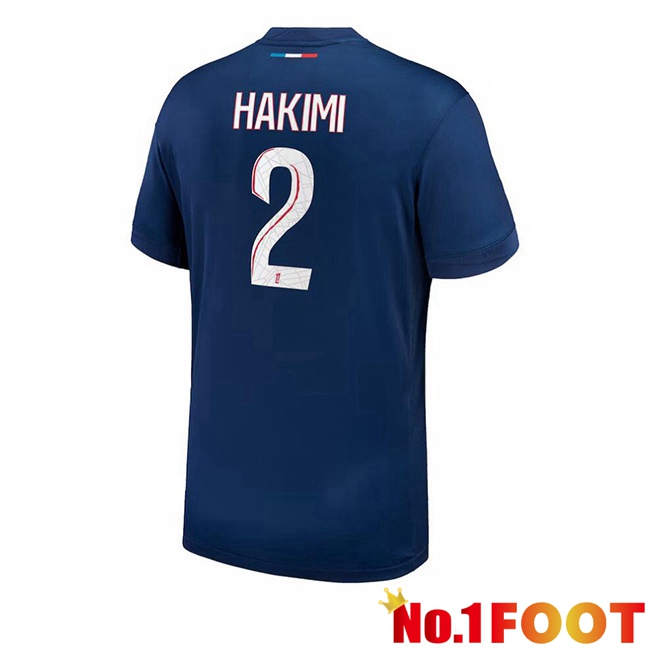 Paris PSG (Hakimi 2) Home Soccer Jersey Blue Royal 2024/2025