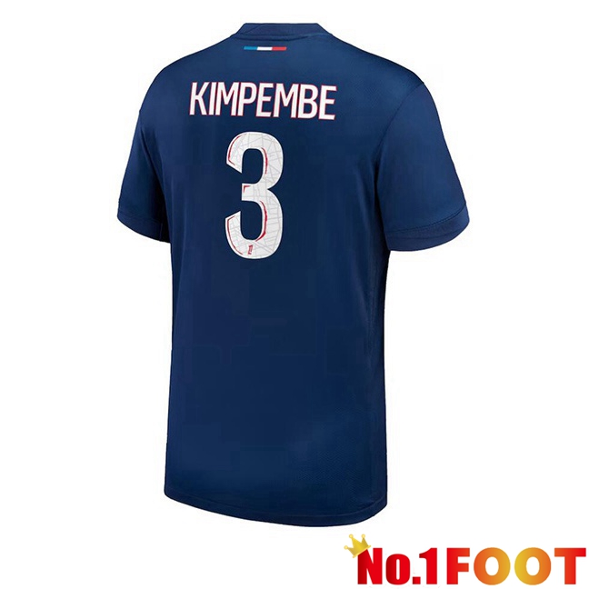 Paris PSG (Kimpembe 3) Home Soccer Jersey Blue Royal 2024/2025