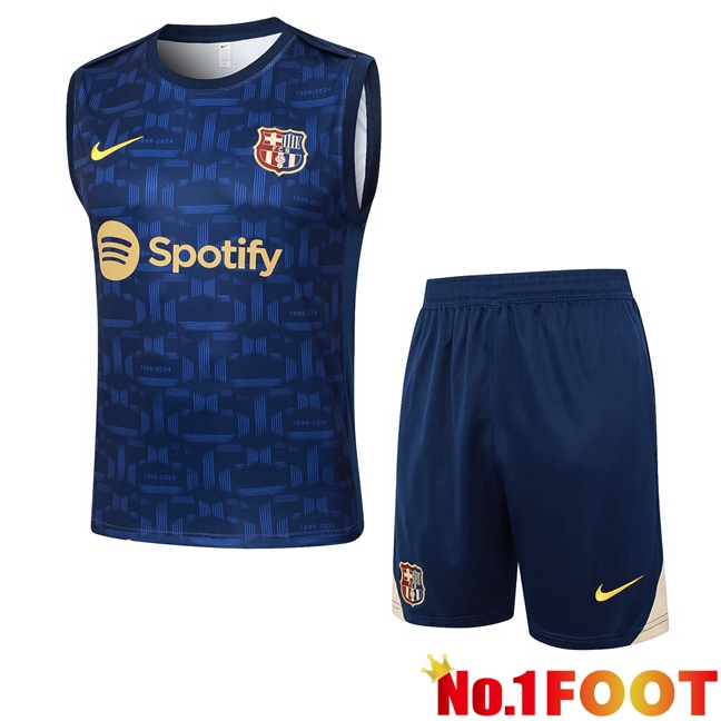 FC Barcelona Soccer Vest + Shorts Blue Royal 2024/2025