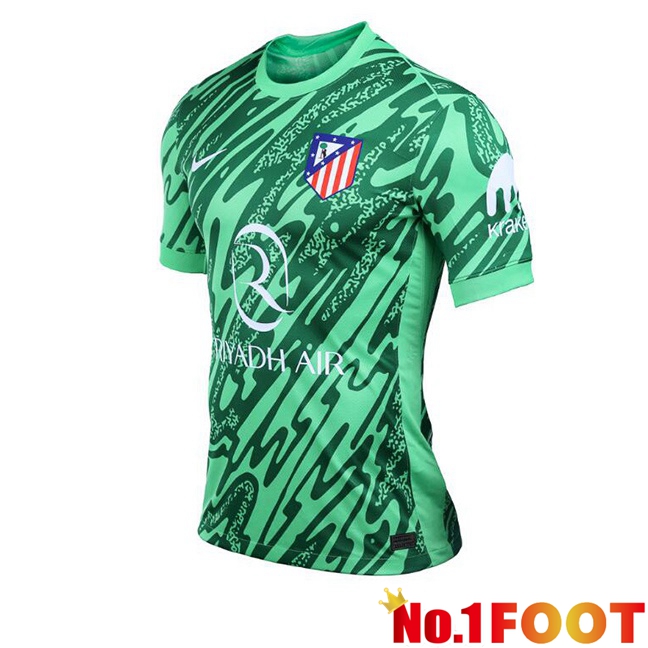 Atletico Madrid Goalkeeper Soccer Jersey Green 2024/2025 - Click Image to Close