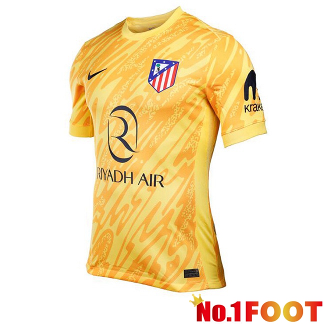 Atletico Madrid Goalkeeper Soccer Jersey Yellow 2024/2025