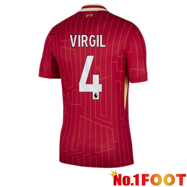 FC Liverpool (VIRGIL 4) Home Soccer Jersey Red 2024/2025