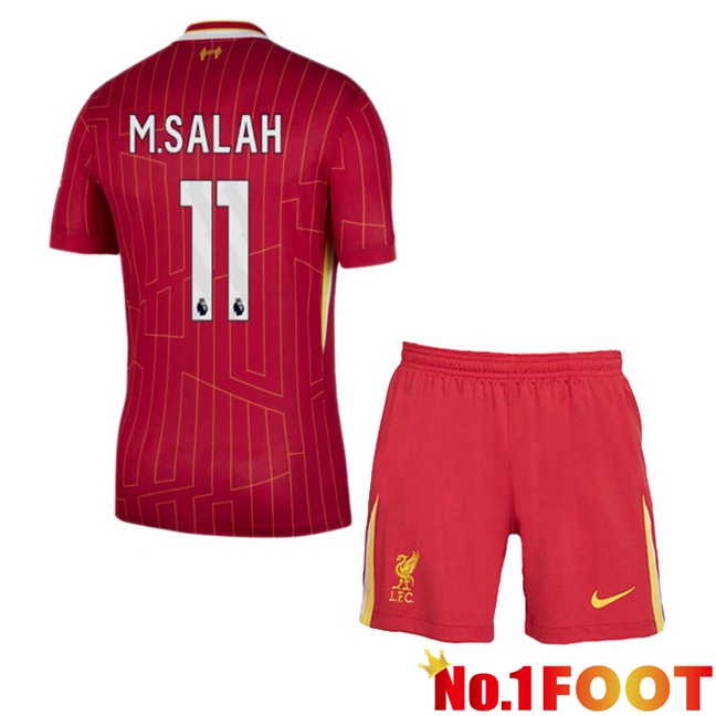 FC Liverpool (M.SALAH 11) Kids Home Soccer Jersey Red 2024/2025