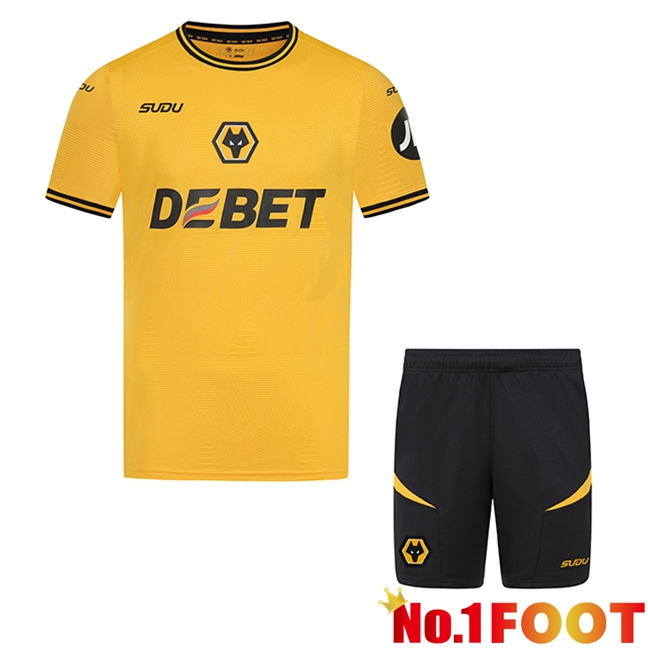 Wolves Kids Home New Soccer Jersey 2024/2025