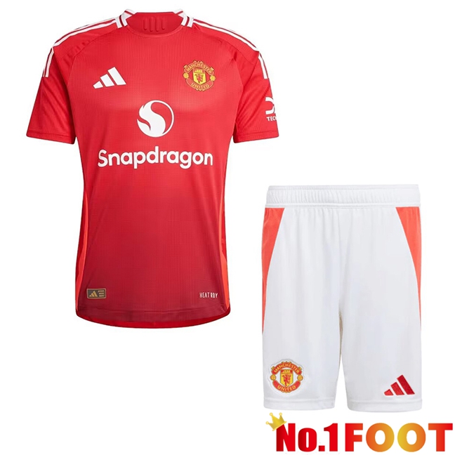 Manchester United Home kit Soccer Jersey + Shorts 2024/2025