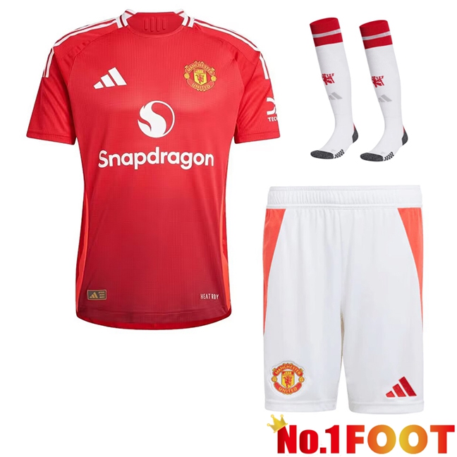 Manchester United Home kit Soccer Jersey (Shorts + Socks) 2024/2025