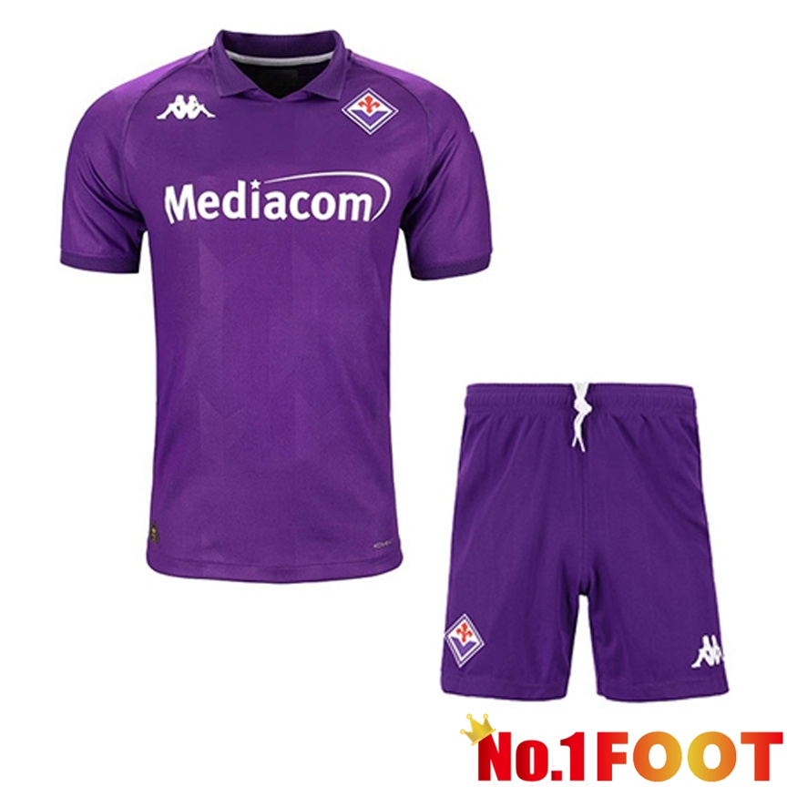 ACF Fiorentina Home kit Soccer Jersey + Shorts 2024/2025 - Click Image to Close