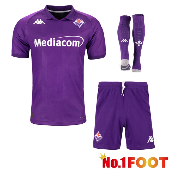 ACF Fiorentina Home kit Soccer Jersey (Shorts + Socks) 2024/2025