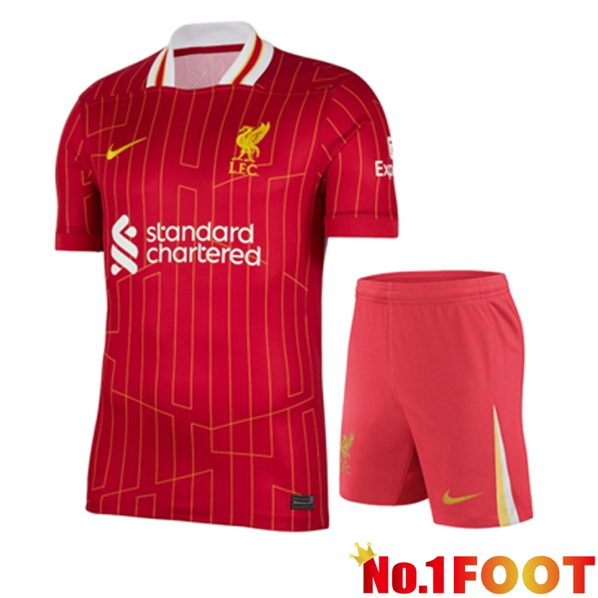 FC Liverpool Home kit Soccer Jersey + Shorts 2024/2025