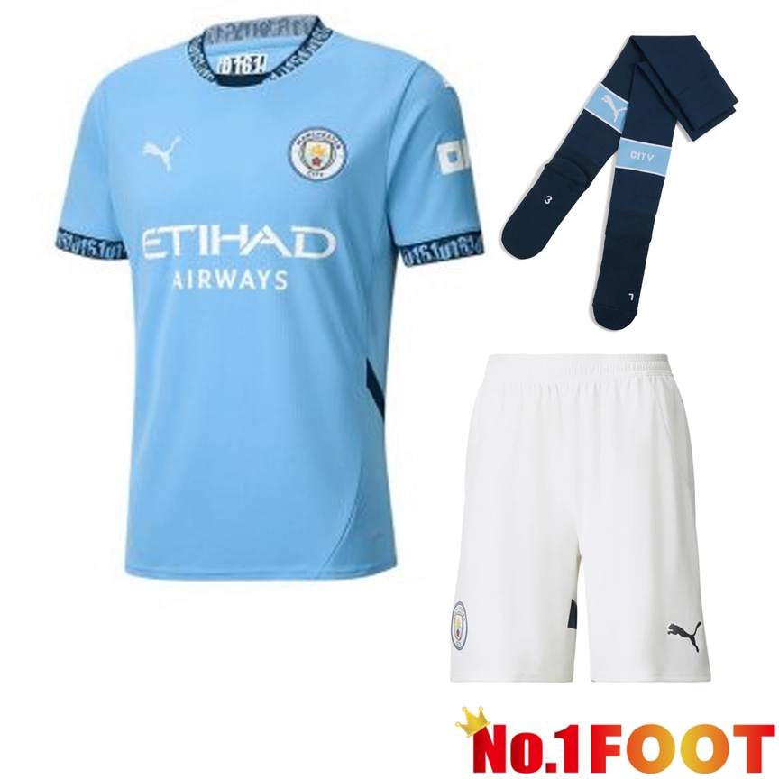 Manchester City Away kit Soccer Jersey (Shorts + Socks) 2024/2025