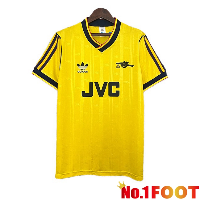 Arsenal Retro Away Soccer Jersey Yellow 1986-1988